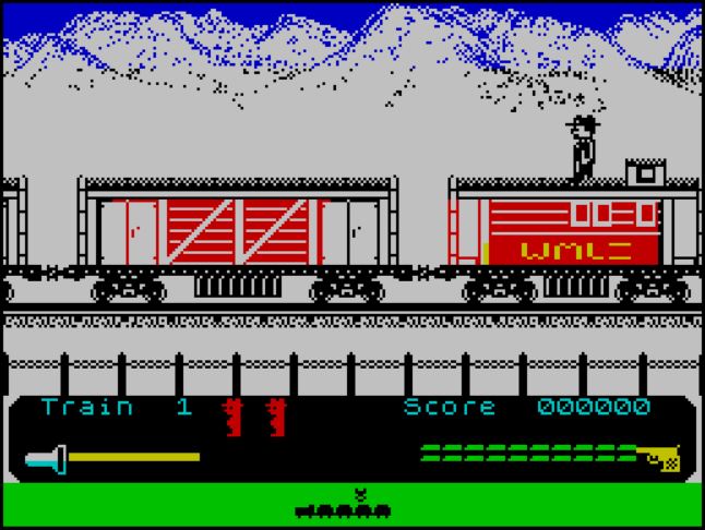 Mountie Mick Death Ride - ZX Spectrum game screenshot (1987) by Reaktor